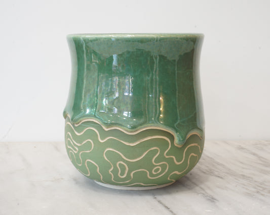 Topo Tumbler #11 "Emerald"