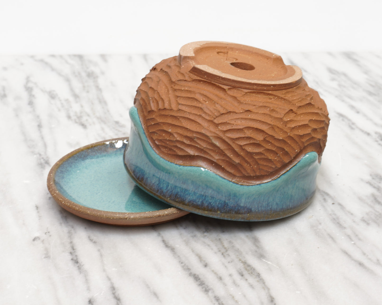 "Cross Strat" Turquoise Planter - Mini