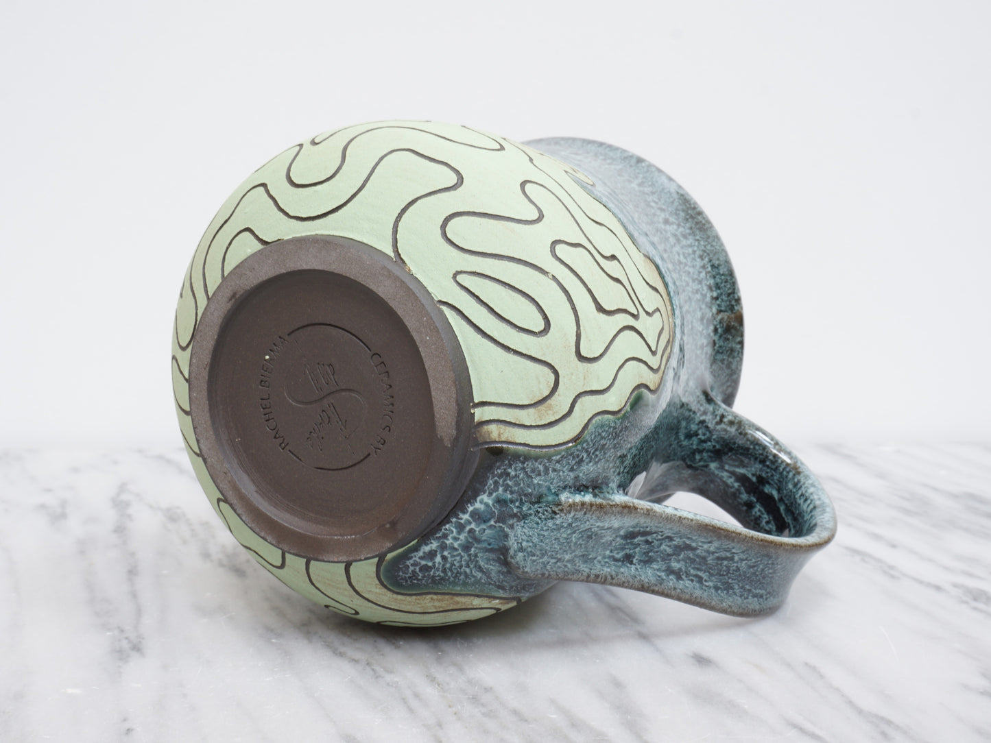 Topo Mug #47 "Mossy Agate"