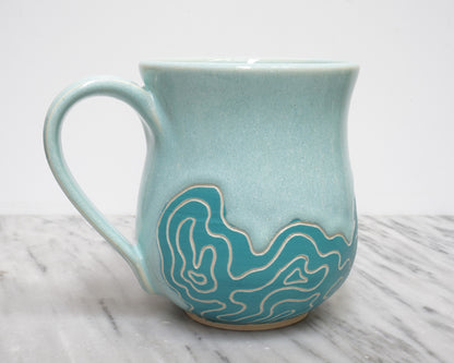 Topo Mug #24 "Aquamarine"