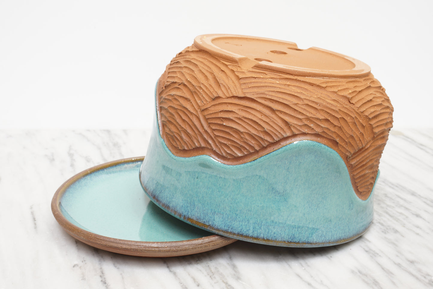"Cross Strat" Turquoise Planter - Large