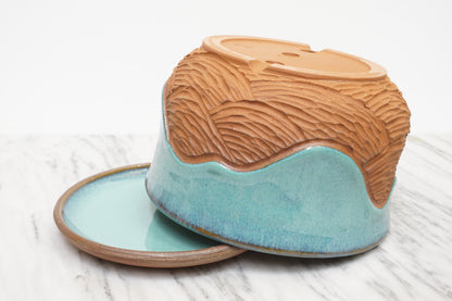 "Cross Strat" Turquoise Planter - Large