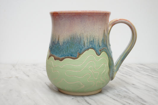 Topo Mug #34 "Watermelon Tourmaline"