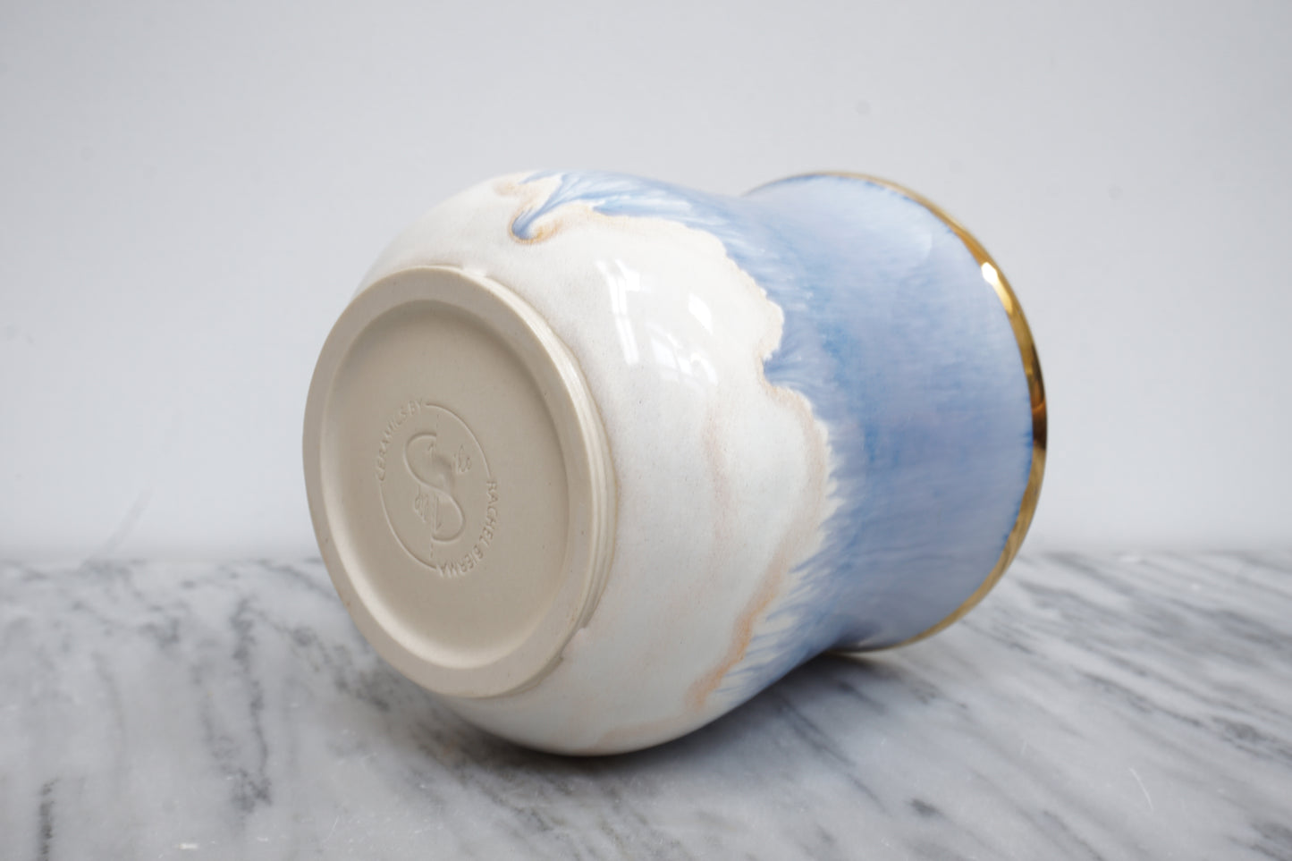 Blue and Gold Pastel Tumbler #4