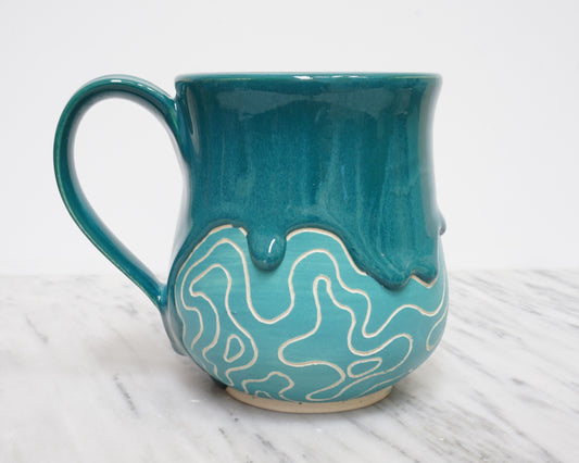 Topo Mug #23 "Dioptase"
