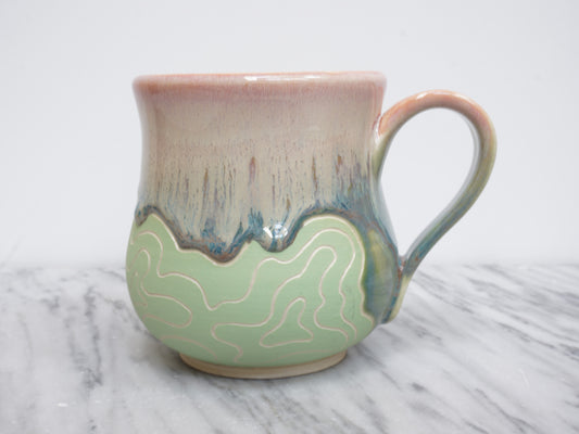 Topo Mug #42 "Watermelon Tourmaline"