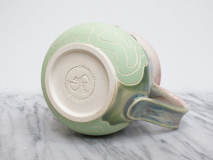 Topo Mug #42 "Watermelon Tourmaline"