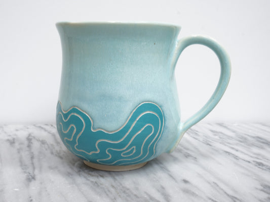 Topo Mug #46 "Aquamarine"