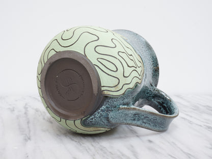 Topo Mug #47 "Mossy Agate"