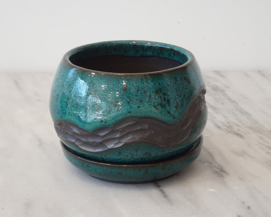 "Styolite" Turquoise Planter - Mini